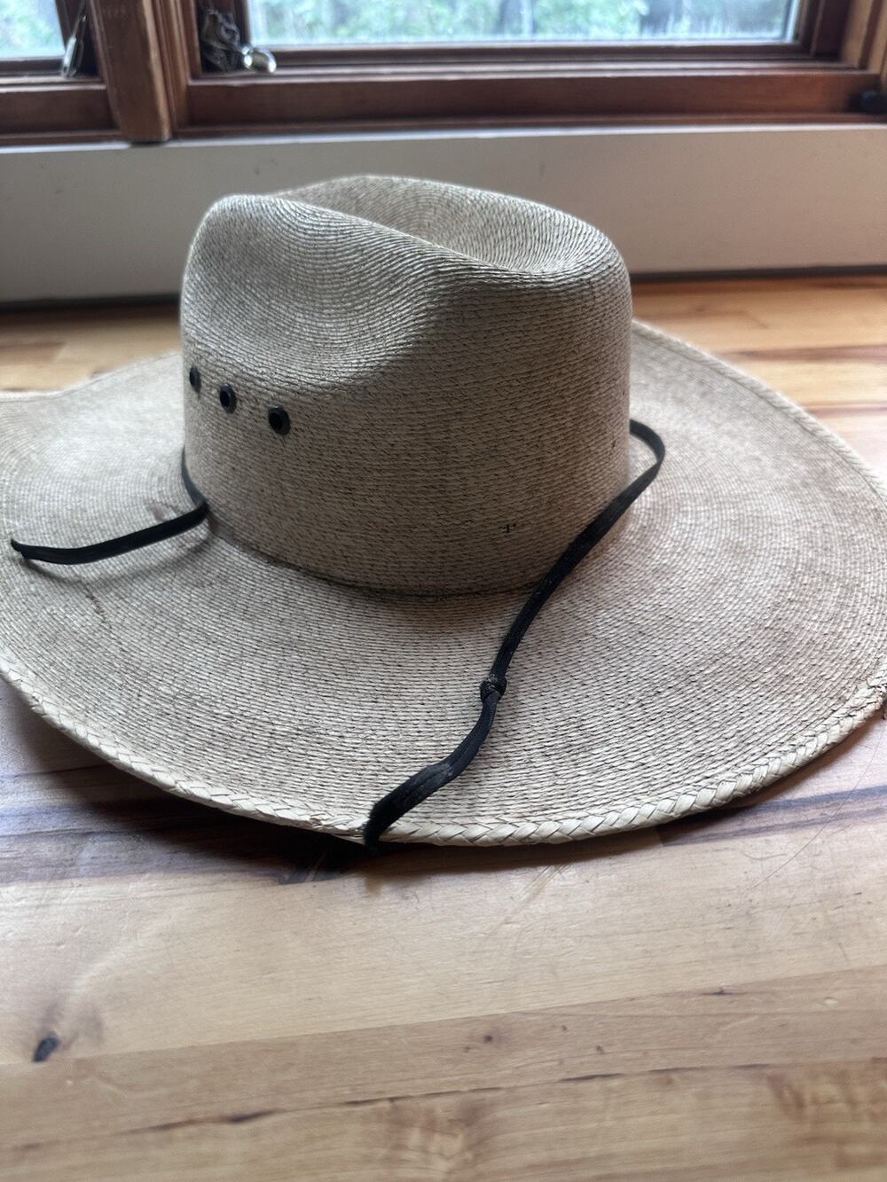 Atwood Hereford Low Crown Straw Cowboy Hat Size 7 Long Oval Western Ranch Mexico